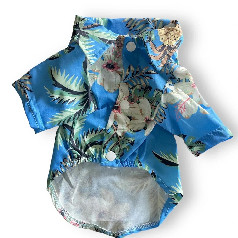 Hawaiian Dog / Cat Shirt For Small Dog Clothes - Chihuahua, Yorkshire, Puppy - Picture 2 of 5